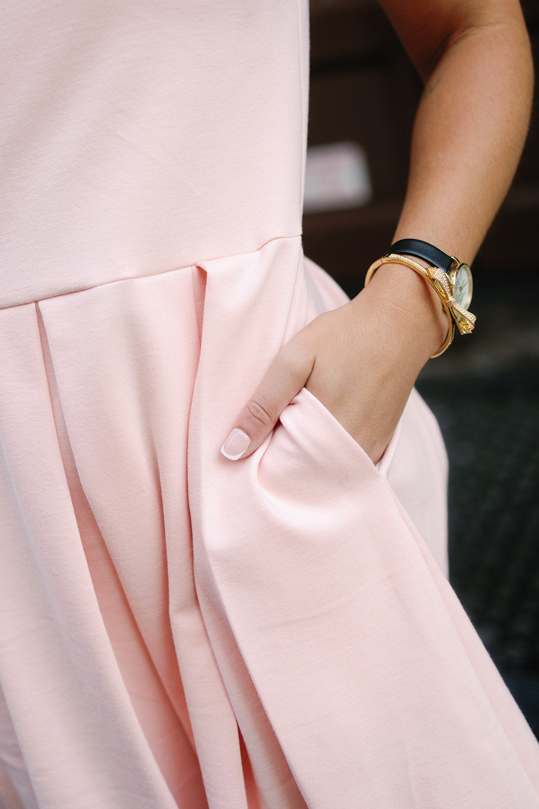 Lucia Dress | Light pink knit dress