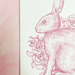 Load image into Gallery viewer, hot pink bunny art
