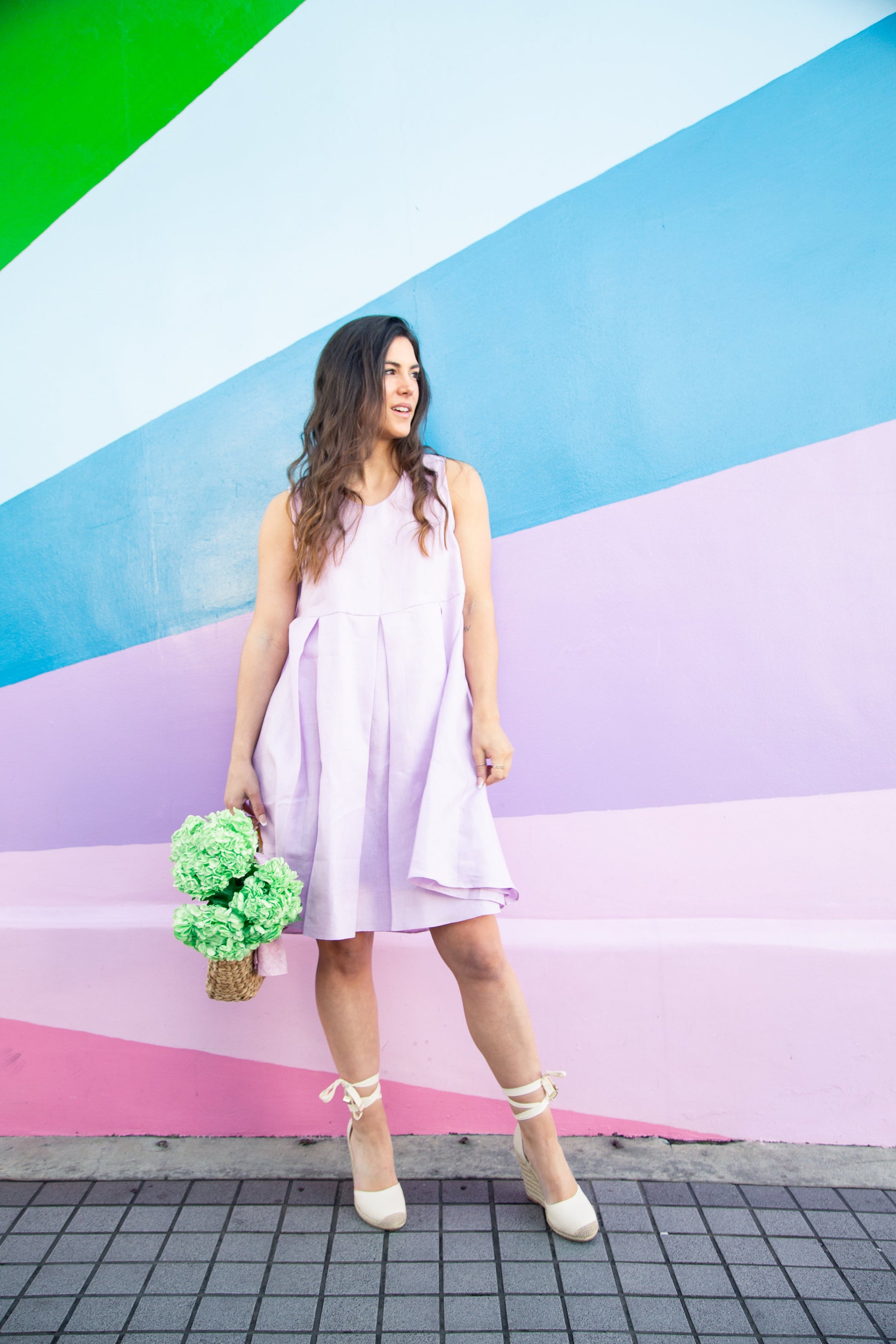 Corolla dress | Lavender Linen Pleated Dress | Babydoll Dress Emily Westenberger Corolla dress | Lavender Linen Pleated Dress | Babydoll Dress Emily Westenberger