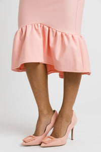 plush fabric - pink skirt