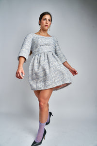 Women’s Dresses | Classic tweed dress with satin lining | Emily Westenberger | Front view