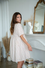 Charger l&#39;image dans la galerie, rose print dress - handmade dress
