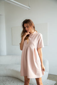 jersey knit dress - pink dress