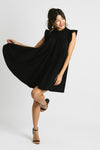 tent dress - black double jersey dress
