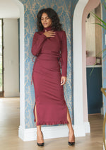 Charger l&#39;image dans la galerie, reese set - burgundy knit skirt
