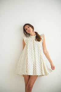 parisian chic dress - polka dot dress