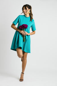 babydoll teal dress