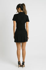 Load image into Gallery viewer, black set with pleated skirt
